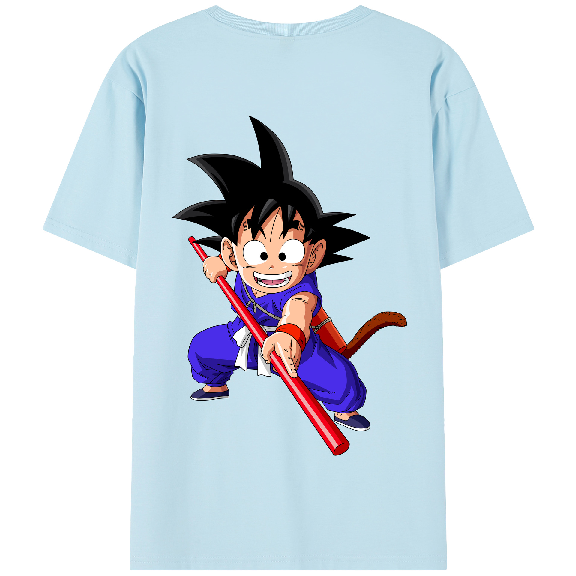（画像用） ドラゴンボール 孫悟空（そん ごくう）Son Goku カカロット DRAGON BALL Kakarotto 綿100％半袖Tシャツ（背面プリント）